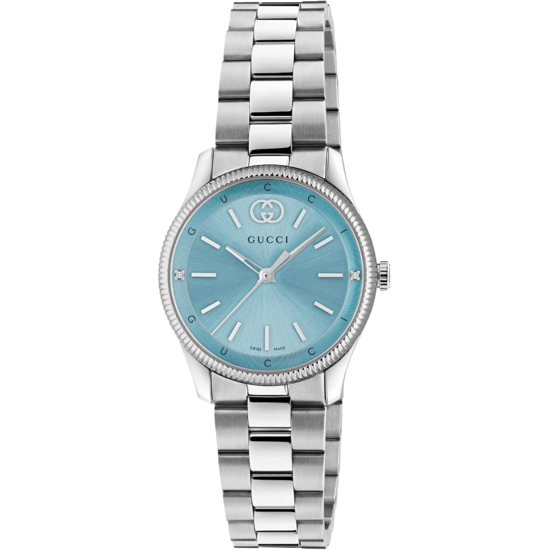Gucci YA1265068 G-Timeless Dames 29mm Blauwe Wijzerplaat RVS Horloge - Image 1