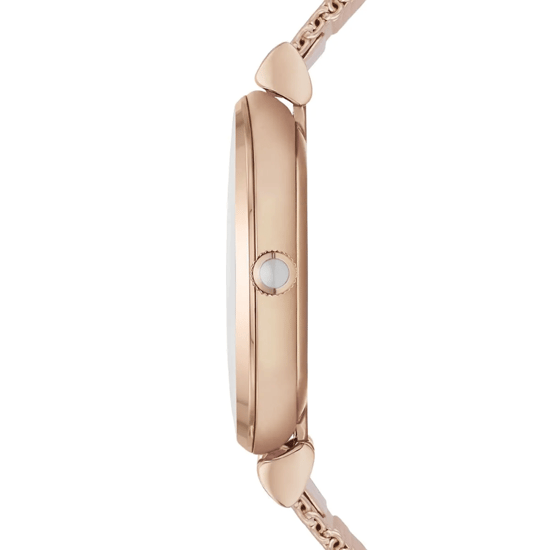 Emporio Armani AR1956 Gianni T-Bar Dames Roze Goud Mesh Horloge - Image 5
