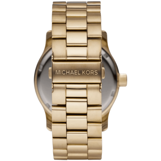 Michael Kors Runway XL MK5473 Dames Gouden Roestvrijstalen Horloge 45mm - Image 2