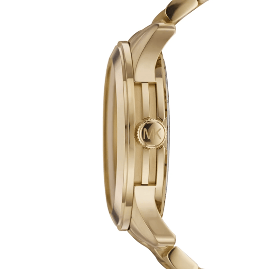 Michael Kors Runway XL MK5473 Dames Gouden Roestvrijstalen Horloge 45mm - Image 3