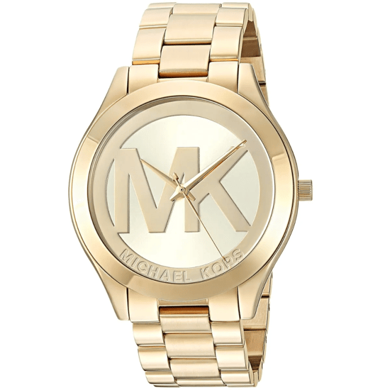Michael Kors Runway XL MK5473 Dames Gouden Roestvrijstalen Horloge 45mm - Image 4