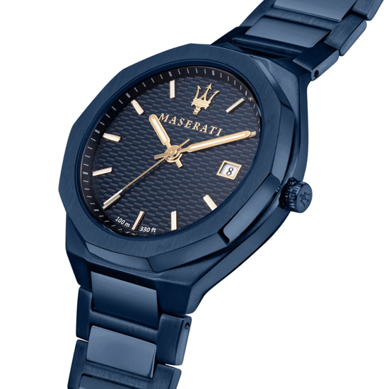 Maserati R8853141001 Blue Edition Heren 42mm Roestvrij Stalen Quartz Horloge - Image 3