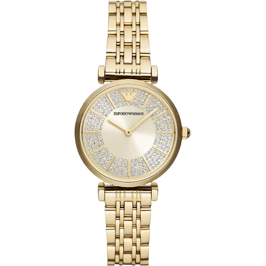Emporio Armani AR11608 Gouden 32mm Dames Twee-Hand Stalen Horloge - Image 1
