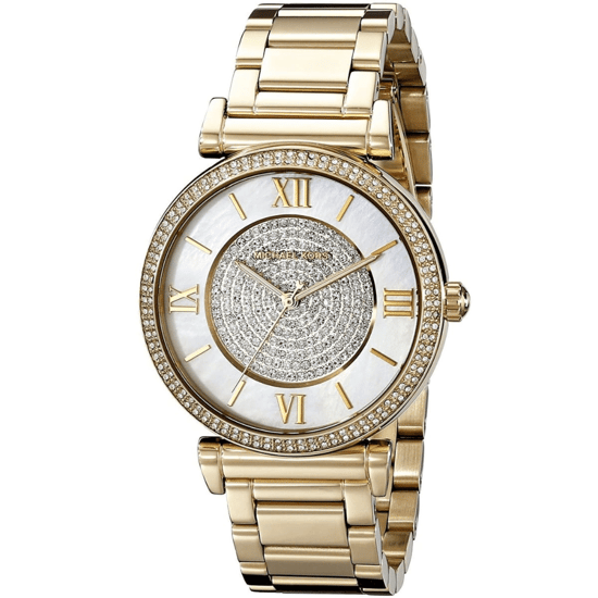 Michael Kors MK3332 Catlin Kristallen Wijzerplaat Dameshorloge, Geel Goud, 38 mm - Image 3