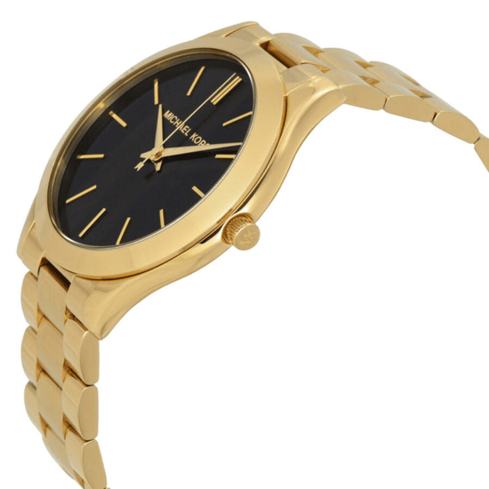 Michael Kors MK3478 Slim Runway Dameshorloge 42mm Zwart Wijzerplaat Goudkleurig - Image 3