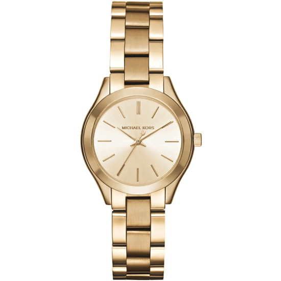 Michael Kors MK3512 Mini Slim Runway Dameshorloge 34 mm Gouden RVS - Image 1