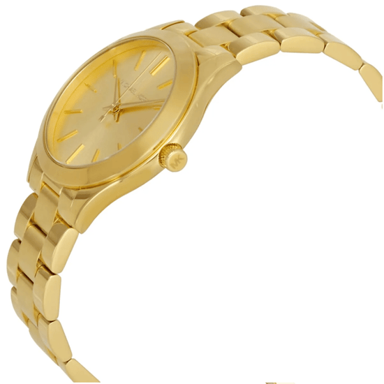 Michael Kors MK3512 Mini Slim Runway Dameshorloge 34 mm Gouden RVS - Image 6
