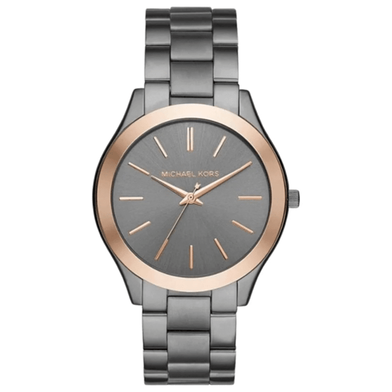 Michael Kors MK8576 Slim Runway Unisex 44mm Gunmetal Horloge - Image 1
