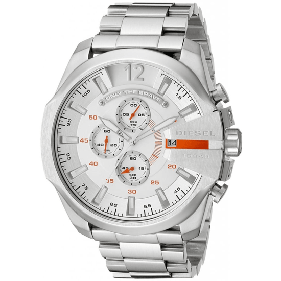 Diesel Mega Chief DZ4328 Chronograaf 51mm Zilveren RVS Herenhorloge - Image 3