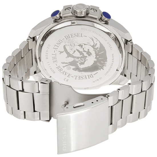 Diesel Mega Chief DZ4328 Chronograaf 51mm Zilveren RVS Herenhorloge - Image 5