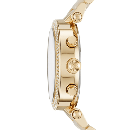 Michael Kors Parker MK6326 Roze Wijzerplaat Dameshorloge 39mm Gouden Roestvrij Staal - Image 4