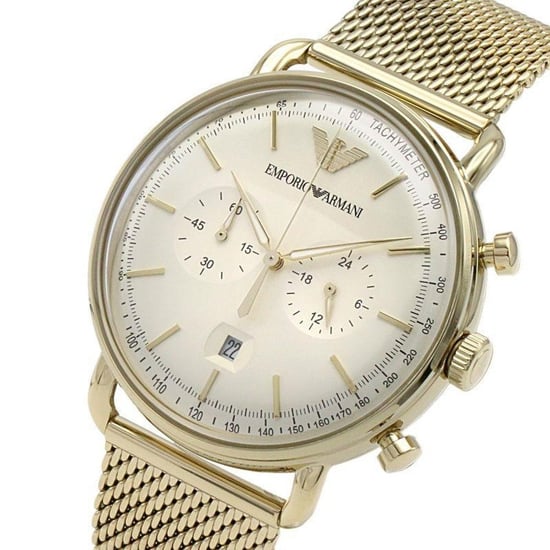 Emporio Armani AR11315 Heren Chronograaf Horloge - Gouden RVS - Image 4