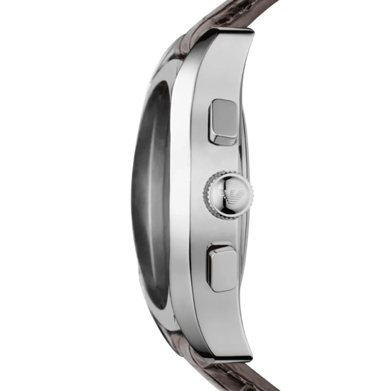 Emporio Armani AR0671 Velente Chronograaf 42 mm Bruin Leren Herenhorloge - Image 4
