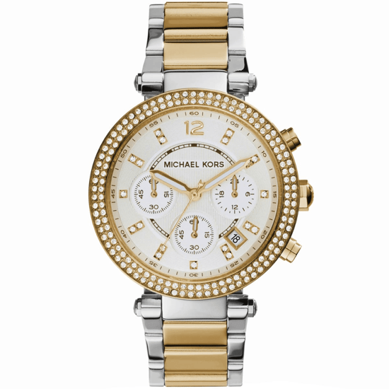 Michael Kors MK5626 Parker Dames Chronograaf Horloge, Bicolor RVS - Image 1