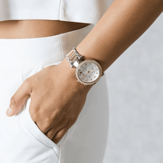 Michael Kors MK5626 Parker Dames Chronograaf Horloge, Bicolor RVS - Image 6