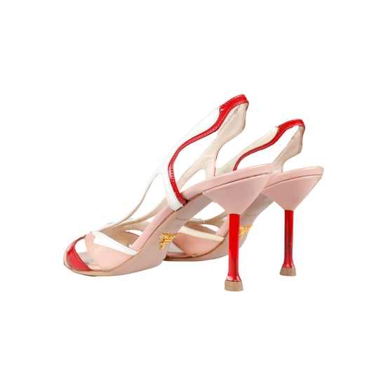Prada driekleurige slingback sandalen met hak - jaren 2010 - Image 2