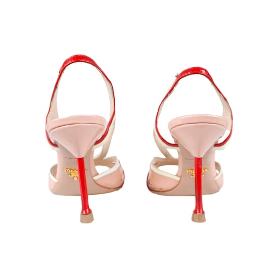 Prada driekleurige slingback sandalen met hak - jaren 2010 - Image 4