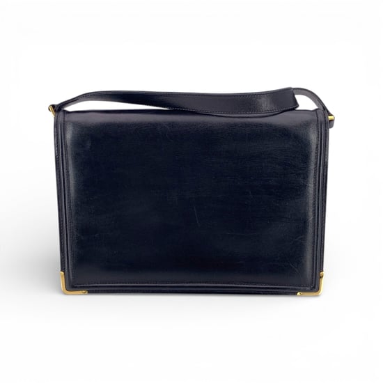 Vintage leren schoudertas van Gucci - Image 3