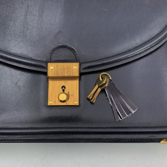 Vintage leren schoudertas van Gucci - Image 4