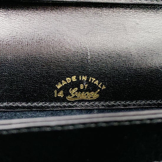 Vintage leren schoudertas van Gucci - Image 6