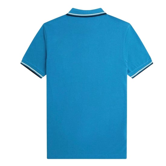 Fred Perry Herenpoloshirt met dubbele kraag (Wit/zwart/blauw) - Image 2