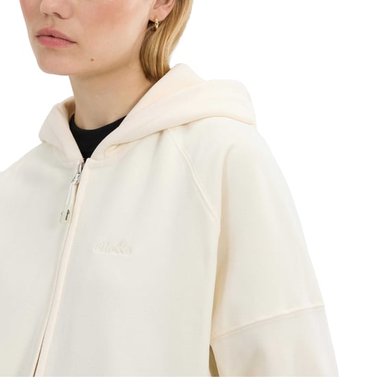 Ellesse Dames Pianella Volledige Rits Hoodie (Off White) - Image 3