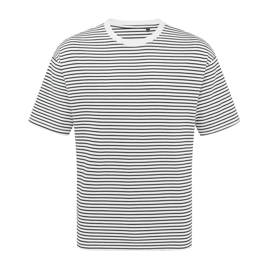 Premier Unisex Volwassen Utility 2.0 Contrast Gestreept Overmaat T-shirt (Zwart/Wit) - Image 1