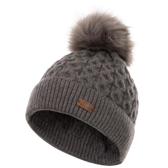 Trespass Dames/Dames Freja Pom Pom muts (Donkergrijs) - Image 3