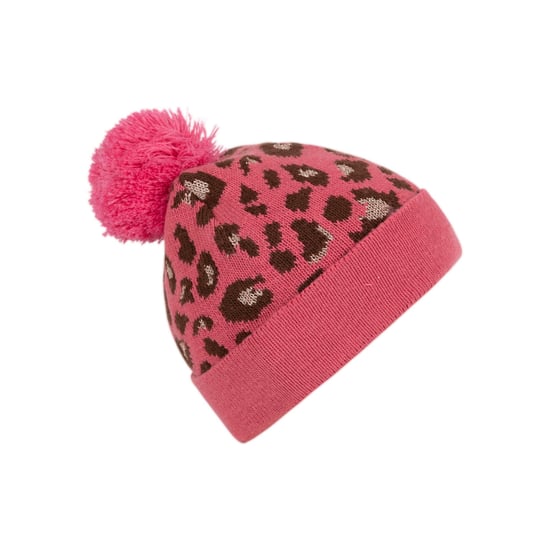 Trespass Meisjes Kaylani Gebreide muts met luipaardprint (Roze waas) - Image 3