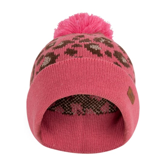Trespass Meisjes Kaylani Gebreide muts met luipaardprint (Roze waas) - Image 4