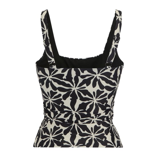 Regatta Dames Loria Abstract Floral Tankini Top (Zwart/Wit) - Image 2
