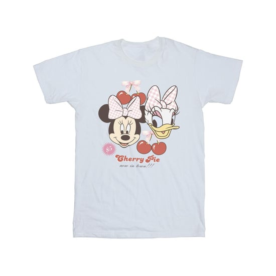Disney Meisjes Cherry Pie Minnie Mouse & Daisy Katoenen T-Shirt (Wit) - Image 1
