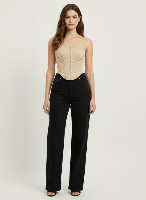 Stone Bardot Korset Top - Image 1