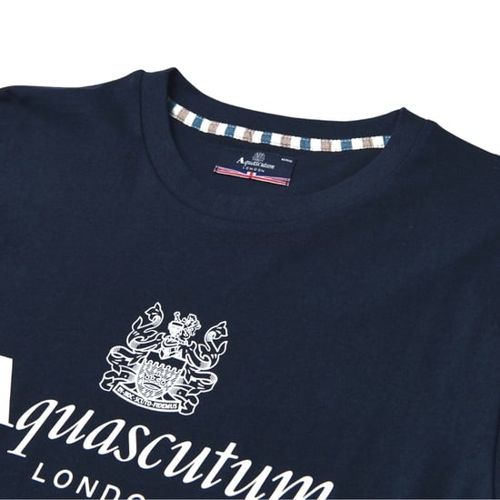 Aquascutum Active Beach Basic T-shirt Met Groot Logo In Marineblauw - Image 2