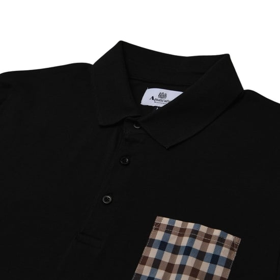 Aquascutum Active Beach Sailor Geruit Zwart Poloshirt - Image 2
