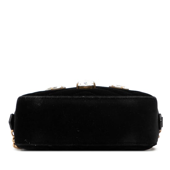 Tweedehands Mini GG Marmont Kristal Versierde Matelassé Velvet Crossbody - Image 3