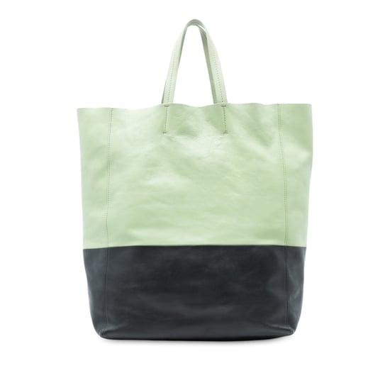 Tweedehands Bicolor Leren Verticale Cabas Tote - Image 2