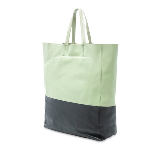 Tweedehands Bicolor Leren Verticale Cabas Tote - Image 3