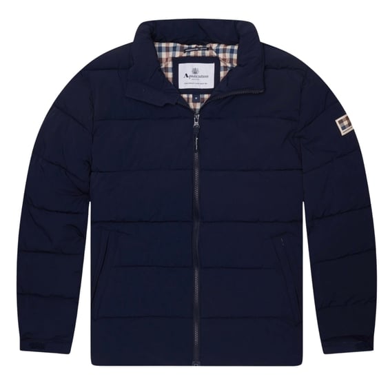 Aquascutum Active Sp Marineblauwe Pufferjas Met Opstaande Kraag - Image 1