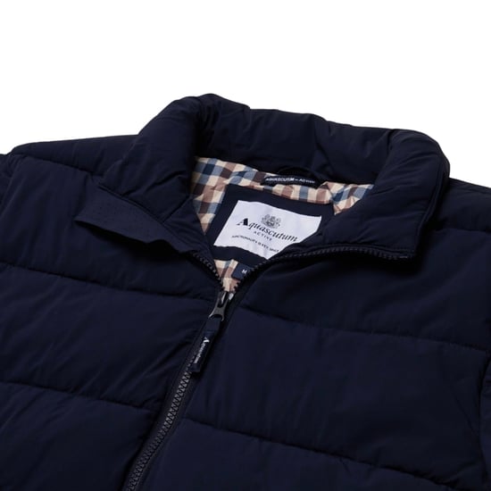 Aquascutum Active Sp Marineblauwe Pufferjas Met Opstaande Kraag - Image 2