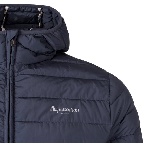 Aquascutum Active Rlg Active 100 Gr Marineblauwe Capuchonjas - Image 5