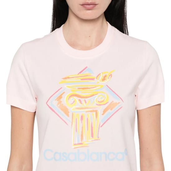 Casablanca Diamond Column Roze T-shirts - Image 3