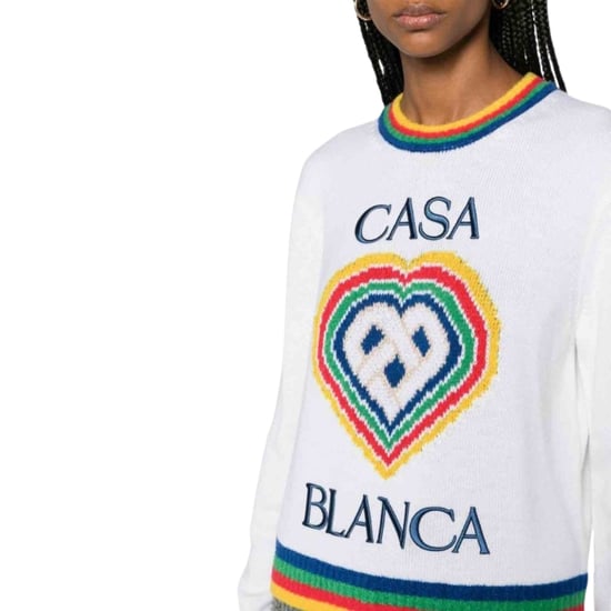 Casablanca Heart Casa Brand Trui Wit Gebreid - Image 4