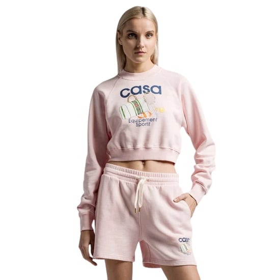 Casablanca Bedrukte Cropped Sport-sweatshirts In Roze - Image 2