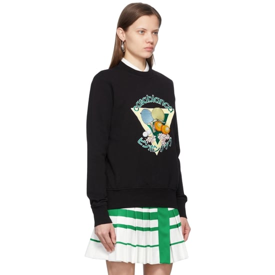 Casablanca Geborduurde Pingpongclub Zwarte Sweatshirts - Image 3