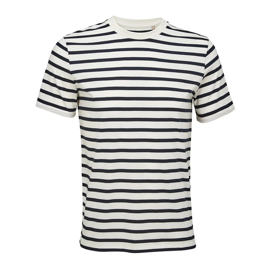 SOLS Unisex Volwassen Legend Organic T-Shirt (Uit White/Navy) - Image 1