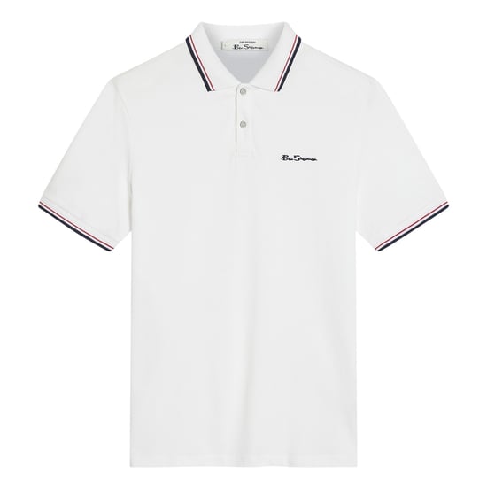 Ben Sherman Heren Signature Pique Polo Shirt (Wit) - Image 1