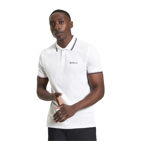 Ben Sherman Heren Signature Pique Polo Shirt (Wit) - Image 3