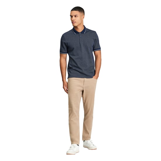 Ben Sherman Heren jacquard poloshirt (Donkere marine) - Image 4