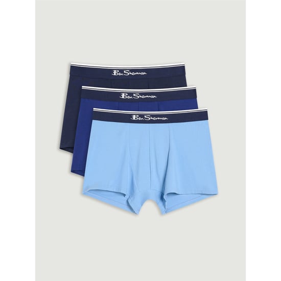 Ben Sherman Heren Mod Signature Strepen Boxer Shorts (Verpakking van 3) (Blauw) - Image 1